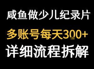 闲鱼卖纪录片1单3块钱 1天几十单-大兵轻创资源库