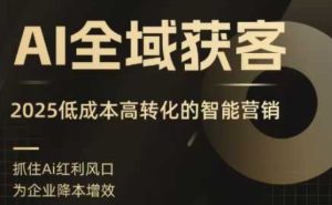 AI全域获客实训营,2025低成本高转化的智能营销,精准找客,高效营销-大兵轻创资源库