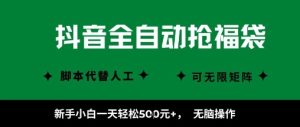 抖音全自动抢福袋项目，新手小白一天轻松5张+，无脑操作，看完直接可以上手【揭秘】-大兵轻创资源库