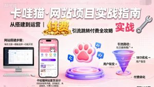 卡哇猫·网站项目，网站搭建与运营以及引流跳转付费-大兵轻创资源库