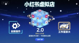 小红书虚拟店矩阵2.0，全新操作，超强技术，可工作室放大-大兵轻创资源库