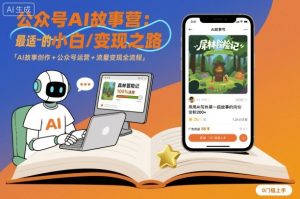 公众号ai故事营,最适合小白的自媒体变现之路-大兵轻创资源库