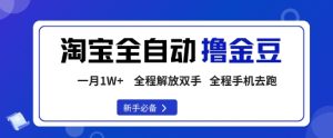 淘宝菜鸟全自动撸金豆,轻松月入1W+,全程手机去跑,操作简单【揭秘】-大兵轻创资源库