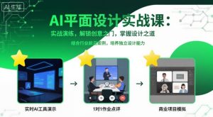 AI平面设计实战课,实战演练,解锁创意之门,掌握设计之道-大兵轻创资源库