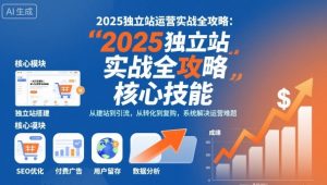 2025独立站运营实战全攻略,一站式掌握独立站运营核心技能-大兵轻创资源库
