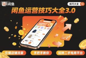 闲鱼运营技巧大全3.0,引爆店铺流量,手把手教你玩转二手电商平台-大兵轻创资源库