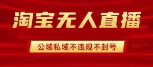 淘宝无人直播带货最新技术,不封号,不违规 操作简单,开播爆单,日入1k+【揭秘】-大兵轻创资源库