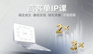 高客单IP课,搞定成交,搞定高客单IP,翻倍变现,轻松卖爆,不销而销-大兵轻创资源库