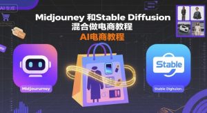 Midjourney和Stable Diffusion混合做电商教程-ai电商教程-大兵轻创资源库