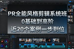 PR全能风格剪辑系统班,0基础到高阶,近20个案例一步到位-大兵轻创资源库
