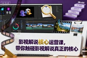 影视解说核心运营课,带你触碰影视解说真正的核心-大兵轻创资源库