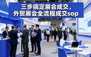 三步搞定展会成交,外贸展会全流程成交sop-大兵轻创资源库