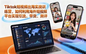 Tiktok短视频出海实战训练营,如何利用海外短视频平台实现引流、带货、测评-大兵轻创资源库
