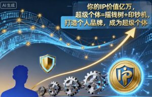 你的IP价值亿万,超级个体=摇钱树+印钞机,打造个人品牌,成为超级个体-大兵轻创资源库