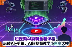 短视频Ai剪辑全套课程,玩转AI+剪辑,AI短视频教学小白变大神-大兵轻创资源库