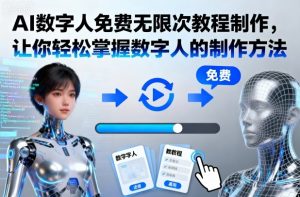 AI数字人免费无限次教程制作,让你轻松掌握数字人的制作方法-大兵轻创资源库