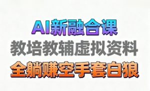 育儿教学教培新玩法,AI生成教学视频,市场大,操作简单,变现天花板非常高-大兵轻创资源库