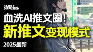 最新AI动态电影漫画小说推文,全流程实操教学,小白也能月入1W+-大兵轻创资源库