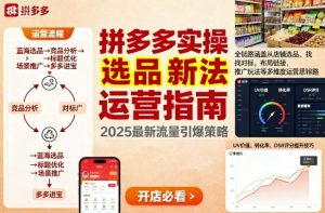 王校长9月12拼多多实操新玩法,全链路涵盖从店铺选品、找对标,布局链接,推广玩法等多维度运营思路(更新)-大兵轻创资源库